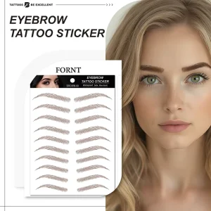 Brown Waterproof Temporary Eyebrow Sticker for Easy Grooming and Shaping