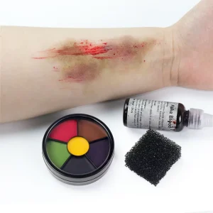 Bruise Wound Face Paint Kit Waterproof Sweatproof Special Effects Fake Scar Body Makeup for Halloween Cosplay Stage Makeup