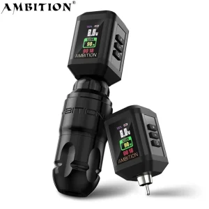 Brushless Motor 3.5mm 4mm Stroke Straight Drive Rotary Tattoo Pen Machine and RCA Tattoo Power Supply Kit