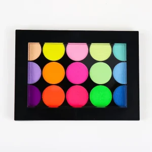 Bulk 15 Color Water Activated Neon UV Face Body Paint Palette Smudge Proof Easy Wash Off No Staining OEM