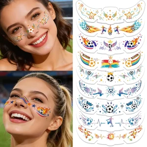 Bulk Custom Eco-Friendly Paper Waterproof Freckles Tattoo Stickers For Face & Body Non-Toxic Temporary Sexy Custom Logo & Design