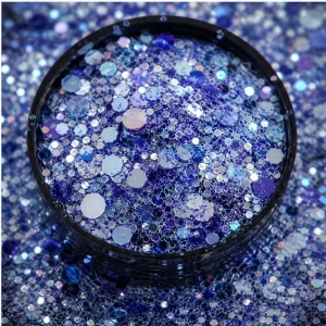 Bulk High Shine Hexagon Sequins Chunky Glitter Mix For Hair Art Epoxy Resin Tumblers Slime Painting Crafts