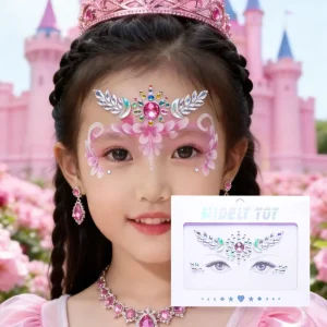 Bulk Princess Theme Face Gem Stickers Self-Adhesive Rhinestone Face Jewels body painting supplies