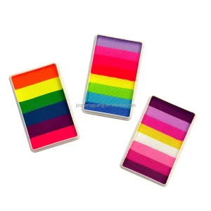 Bulk Rainbow Gradient Split Cake Face Paint Water Based One Stroke Paint Festival for Children Non Toxic Custom Logo