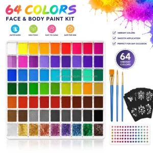 Bulk Split Cake Face Paint Palette Kit Professional Water Based Gradient Shades Non Toxic Body Painting Supplies