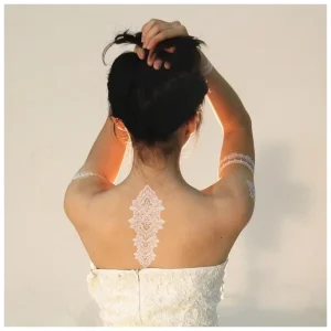 Bulk Temporary Black Neck Mehndi Henna Tattoo Stickers Beauty Stock Lace Black Tatoo from India
