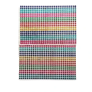 Bumper Pack of Adhesive Sticky Dainty 3 mm Clear Multi-Mixed Gem Stickers Diamond Stickers