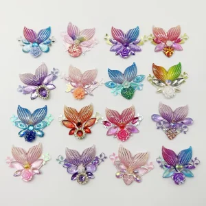 Butterfly Face Gem Stickers | Mermaid & Princess Style | Skin-Safe | Perfect for Festivals & Parties .