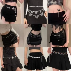 Butterfly Flower Waist Chain Multi layer Tassel Chains Belt