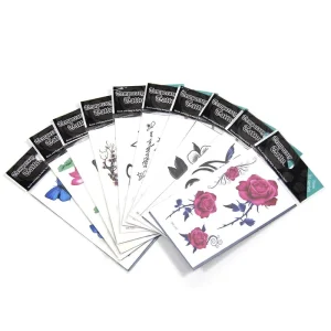 Butterfly Rose Lotus Body Painting Stickers Disposable Temporary Tattoo Sexy Women Body Art Tattoo