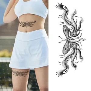 Butterfly Sexy Black Flowers Watertight Multi-Function Custom Waterproof Temporary Tattoo Stickers Body Face Paper