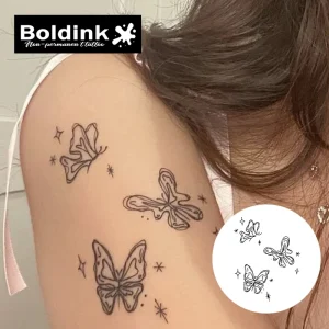 Butterfly Stars Sparkle Arm Shoulder Body Art Small Tiny Waterproof Long Lasting 2 Weeks Herbal Juice Ink Tattoo Sticker