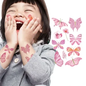 Butterfly Waterproof Temporary Tattoo Stickers, Long-Lasting, Paper