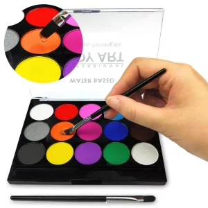 Bvew Art Hypoallergenic Safe Non Toxic Water Based Face Body Paint Kit for Halloween Party Face Painting