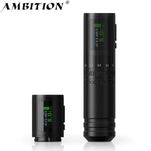 C1 1900mAh Coreless Motor 2.0 4.2mm Adjustable Stroke Professional Wireless Tattoo Machine Pen with Double Battery