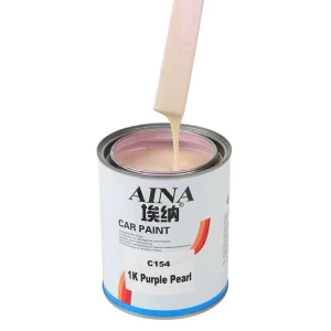 C154 AINA Brand Acrylic Auto Refinish Paint Spray Liquid Coating High Coverage High Gloss 1k Purple Pearl Color Pigment Imported