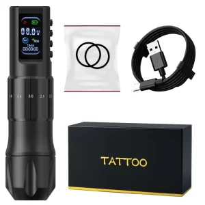 C2/C3 Professional Wireless Tattoo Machine Coreless Motor 2.0 4.2mm Adjustable Stroke Tattoo Pen for Beginners Body Tattoo