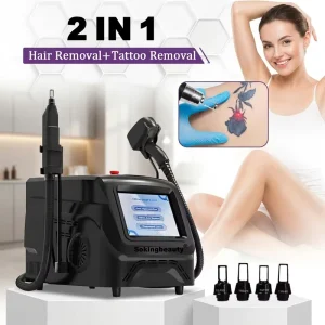 CE Certified 2 in 1 Diode Laser Tattoo Removal Machine Pore Remover Professional Diode Laser Hair Equipment for Beauty Clinic