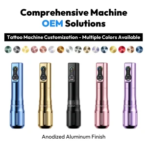CNC Customized Wireless Aircraft Aluminum Tattoo Machine Dual Rechargeable Batteries Permanent Makeup Machine Tattoo Pen