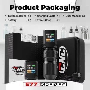 CNC Professional Electric Permanent Wireless Rechargeable Tattoo Machine Pen Colorful Display Dual Batteries Aircraft Aluminum