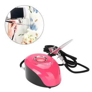 Cake Decorating, Makeup, and Nail Art Airbrush Machine with Compressor for Miniature Painting