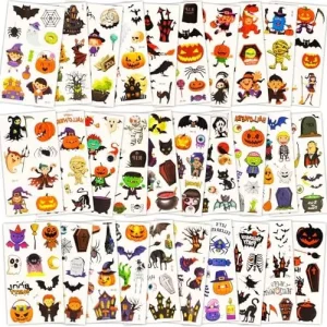 Car Stickers for Kids 300+ Mixed Styles Halloween Temporary Tattoos Stickers for Girls and Boys Tattoos for Kids Birthday Party