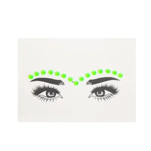 Carnival Glow in Dark Fluorescent Crystal Stone Sticker Temporary Face Jewels Tattoo for Glowing Look