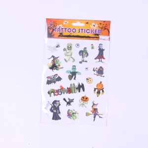 Cartoon Halloween Tattoo Sheets for Adding Spooky Fun to Your Festive Outfit