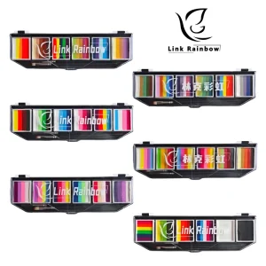Children & Adult Human Body Painting Supplies Non-toxic Water-Based Topcoat Color Palette 6 Colors for Party Halloween