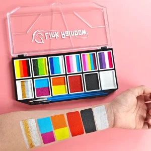 Children’s 12 Colors Natural Plant-Based Face Painting Palette Set Safe Skin Friendly Facial Body Art Paint Kit