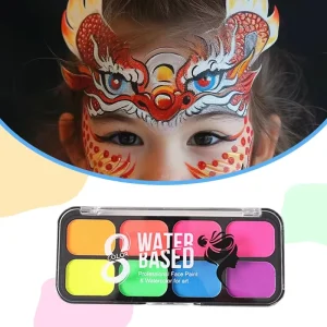 Children’s 8 Colors Natural Plant Based 250g Water Based Face & Body Paint for Party Festival Makeup & Body Art