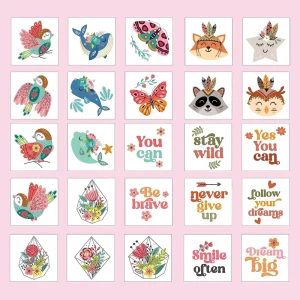 Children’s Birthday Party Glowing Halloween Tattoo Stickers Decoration Cartoon Label Waterproof Tattoo Toys for Kids