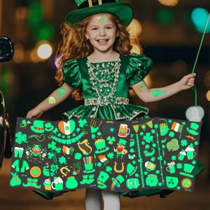 Children’s Cartoon Luminous Waterproof Tattoo Stickers WS-Y033-042 St. Patrick’s Day Irish National Day Party