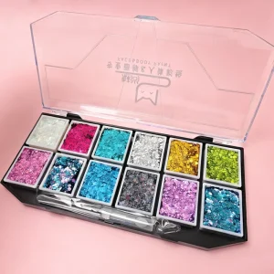 Children’s Color Glitter Powder Set Body and Face Painting Palette for Activity Makeup