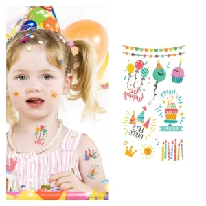Children’s Day Gift Birthday Party Tattoo Sticker Waterproof Body Art Paper Temporary Tattoo for Face Application