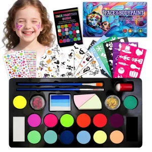 Children’s Face & Body Painting Kits with Natural Plant-Based Safe Ingredients