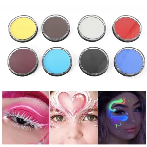 Children’s Halloween Natural Plant-Based Skin Harmless Glitter Fluorescent Face & Body Paint MSDS Certified