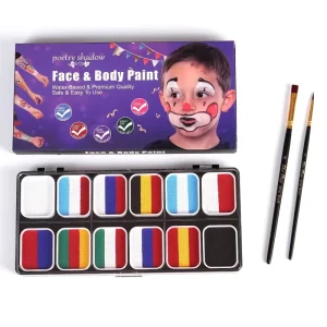 Children’s Non Toxic Face Body Paint Crayons Natural Plant Based Sticks Vibrant Flag Colors Easy Apply Washable Temporary Tattoo