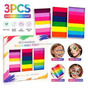 Children’s Water-Based Face & Body Painting Kit Easy Clean Non-Toxic for Party Makeup Supplies