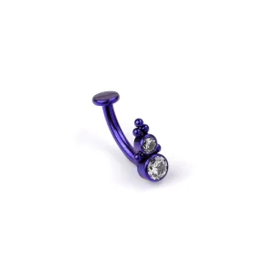 Children’s Wedding Titanium Internal Thread Banana Floating Navel Rings Jeweled Bubbles Belly Button Ring