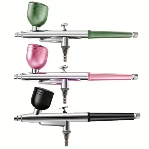 China Factory B 131 Aluminium Airbrush Kit Plastic Double Cup Gravity Feed 4CC 0.4mm Nozzle Customized OEM Support 1 Year