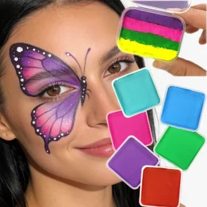 Christmas Designs for Adults’ Face and Body Painting with Natural Plant Material Safety Certified