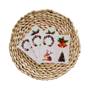 Christmas Funny Snowman Deer Children’s Temporary Tattoos Waterproof Body Stickers Gifts Party Birthday Favors