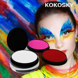 Christmas Holiday Body Paint Kit with Snowflake and Reindeer Designs for Party Events