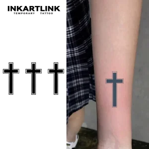 Classic Cross Tatuajes Long Lasting Tattoo 15 Days Waterproof Natural Fruit Juice Body Art for Arm Leg Bulk Supply