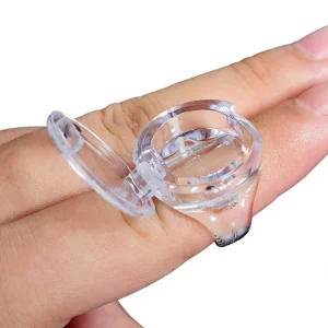 Clear Clamshell Tattoo Ink Ring Cups With Cover Semi-Permanent Makeup Accessories Tattoo Reusable Tattoo Paint Kit