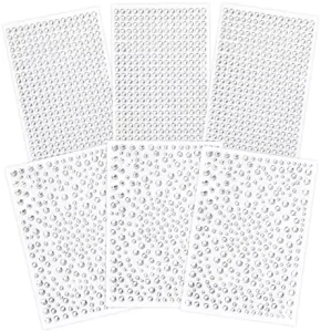 Clear Rhinestones Stickers for Face Bling Jewel Crystal Gem Stickers for Crafts Makeup Face Hair Assorted Size
