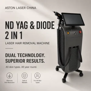 Clinical Grade 4-Wavelength Diode & Nd-Yag 2 in 1 Laser System for Hair Removal Tattoo & Ink Removal