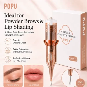 Clover 3MS Mist Shading PMU Cartridge Needles Shower Style Bloom Tip for Powder Brows Lip Shading Permanent Makeup