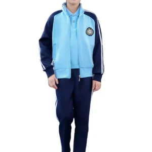 Color Block Zip up Kids School Tracksuit Stand Collar Primary Students Sports Uniform Boys Girls Striped School Track Suit